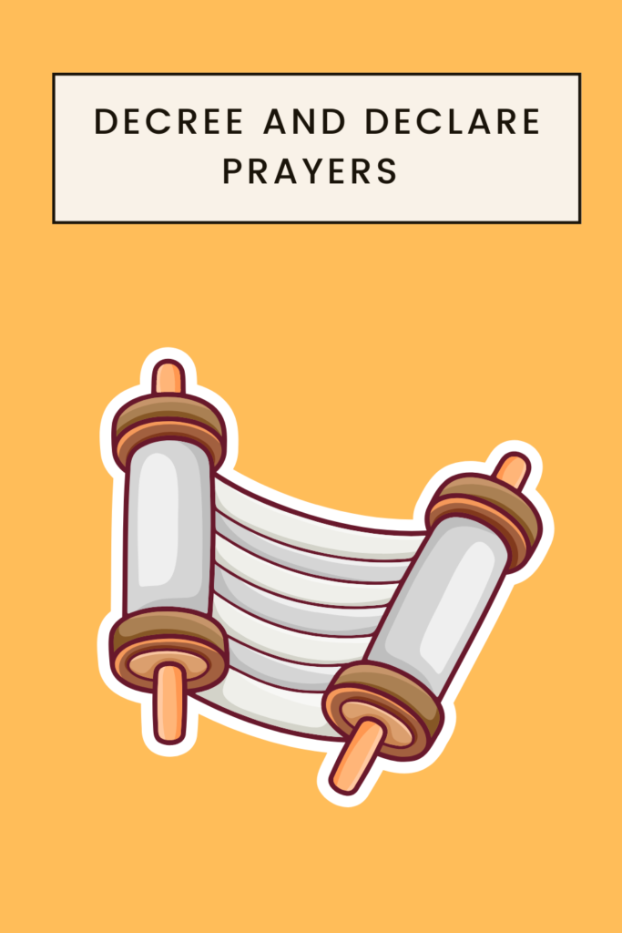 decree and declare prayers pin