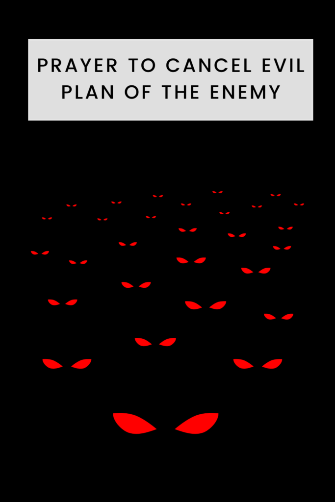 prayer to cancel evil plan of the enemy pin